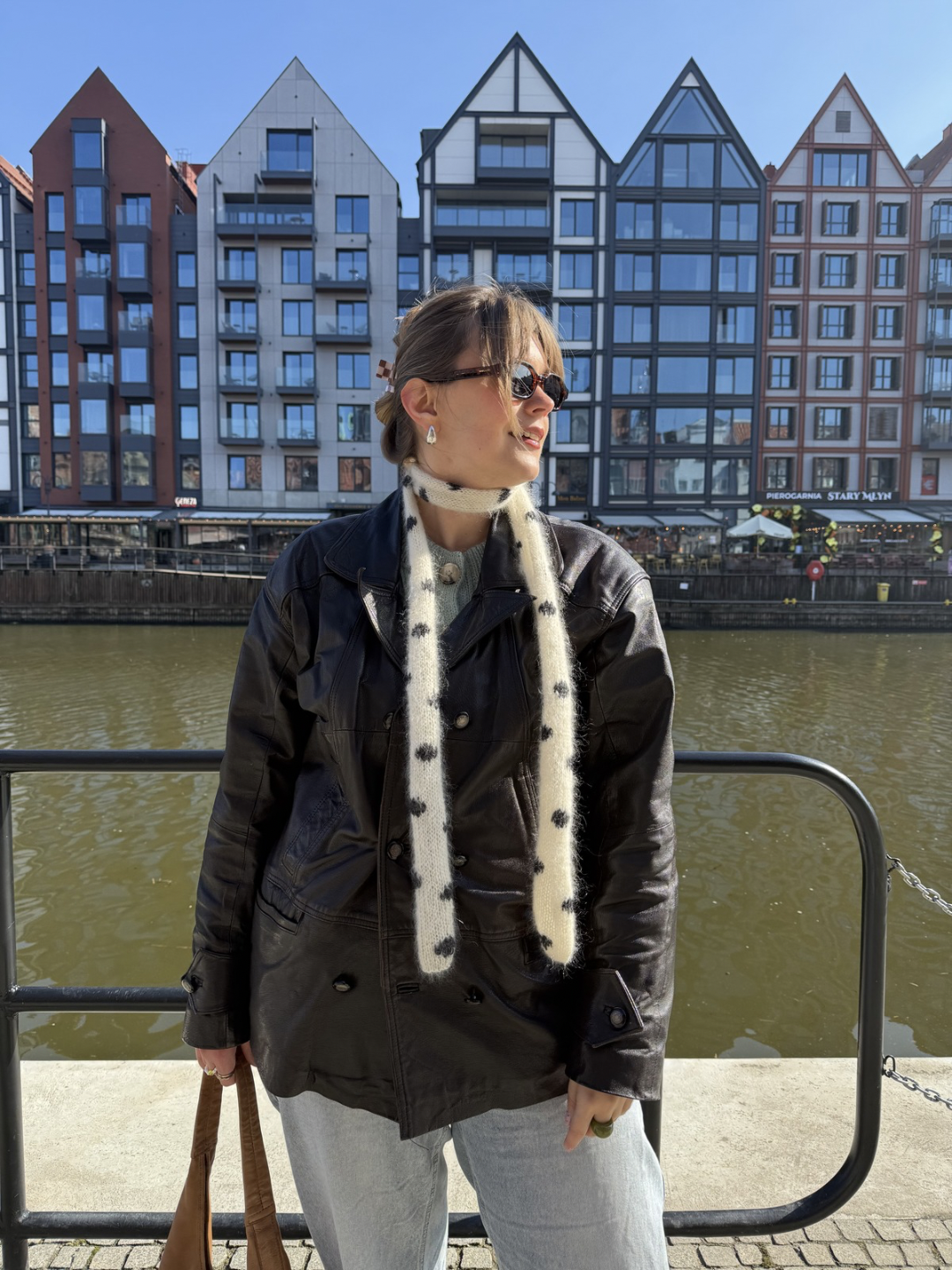 Dots Skinny Scarf